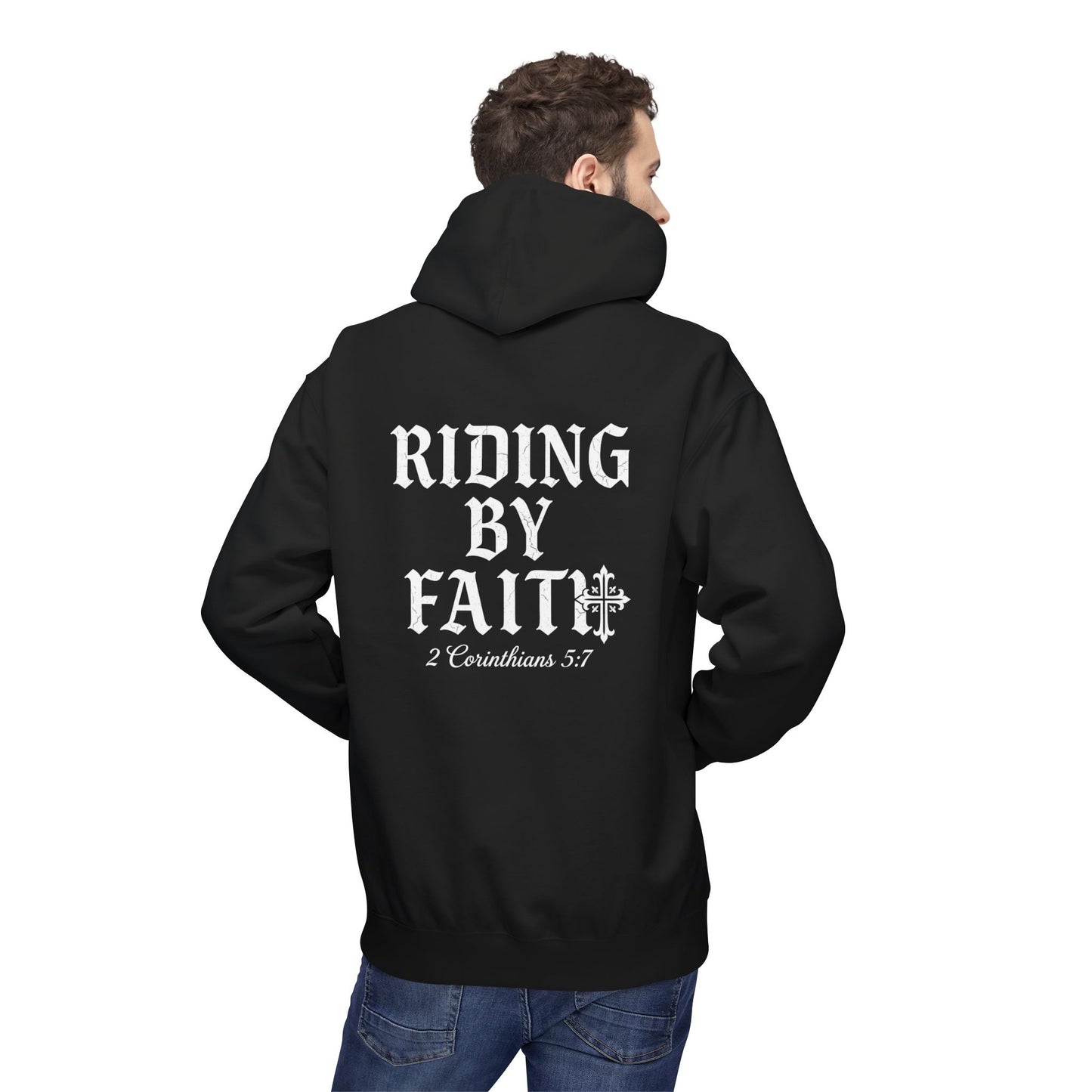 RIDING BY FAITH Hoodie — Black