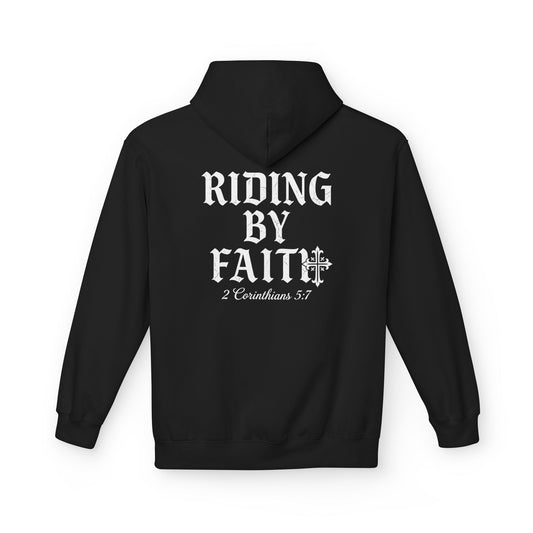 RIDING BY FAITH Hoodie — Black